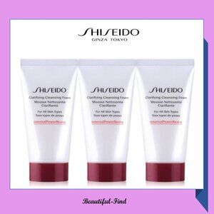 3 X Shiseido Clarifying Cleansing Foam 1.8oz/50ml Total 150ml New